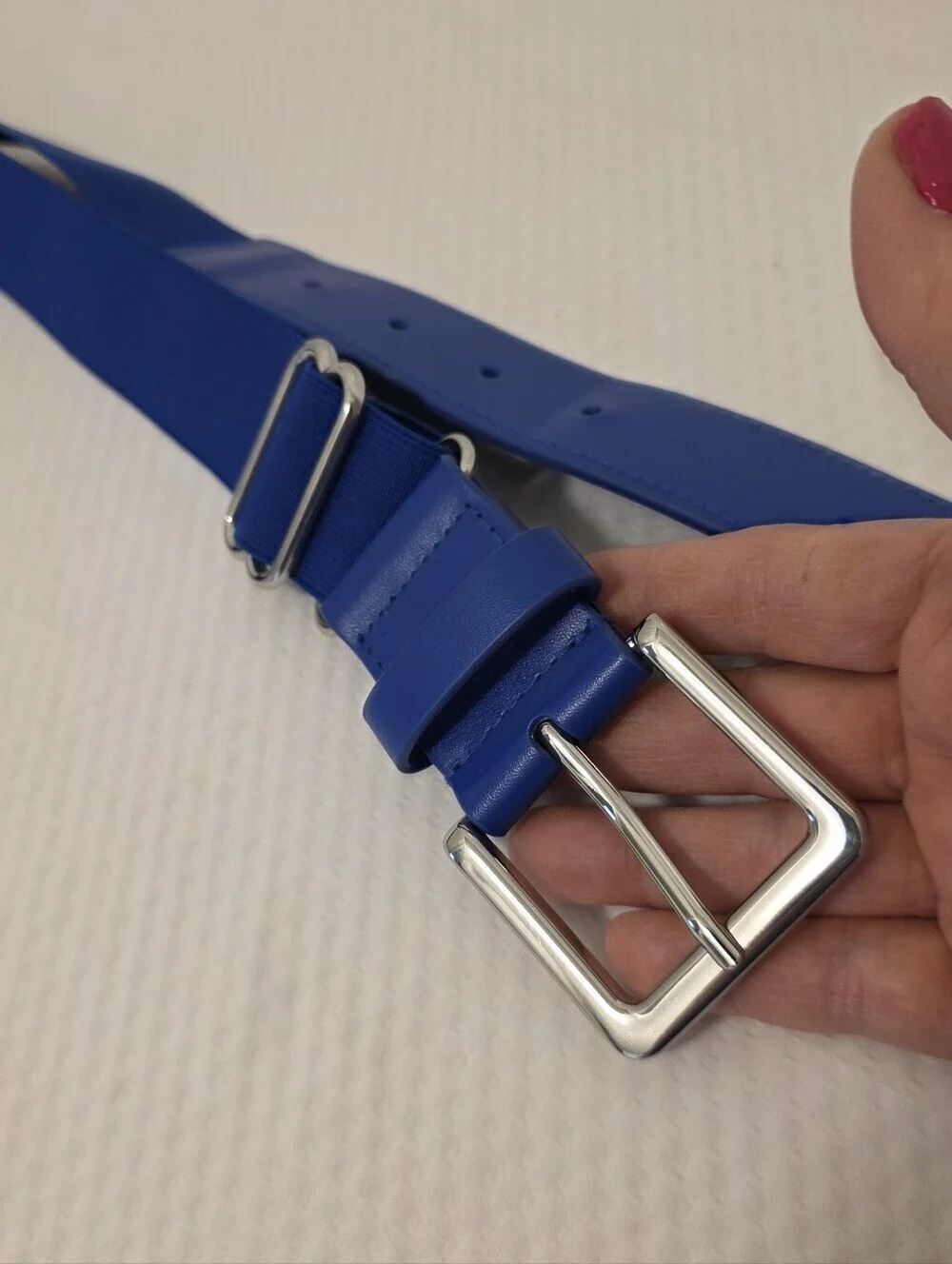 EC Under Armour Royal Blue Elastic Belt with Silver Buckle For Baseball OSFM